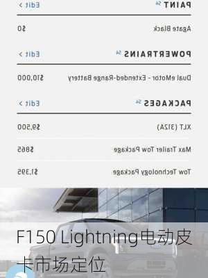 F150 Lightning电动皮卡市场定位