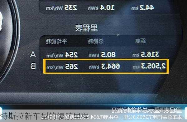 特斯拉新车型的续航里程