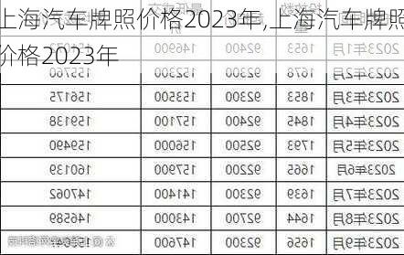 上海汽车牌照价格2023年,上海汽车牌照价格2023年