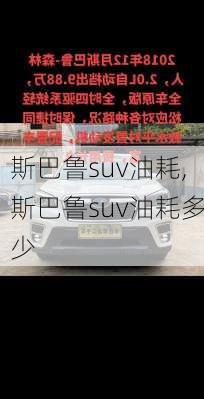 斯巴鲁suv油耗,斯巴鲁suv油耗多少