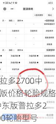 普拉多2700中东版价格轮胎规格,中东版普拉多2700轮胎型号