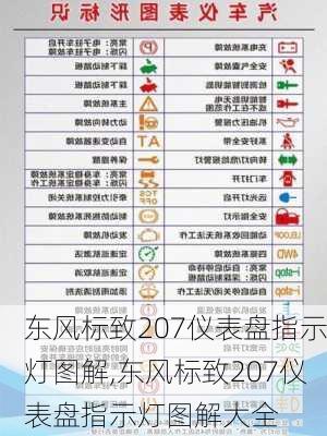 东风标致207仪表盘指示灯图解,东风标致207仪表盘指示灯图解大全